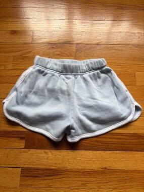 Katie J NYC Junior Girls Light Blue Athletic Shorts with White Trim